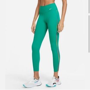 Nike Rainbow Ladder Green Leggings